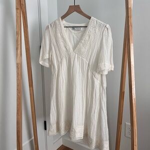 Zara White Lace Mini Dress